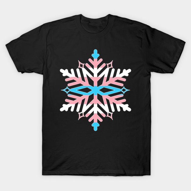 Transgender Pride Snowflake Winter Season Snow LGBTQ Pride Snowflakes T-Shirt by egcreations